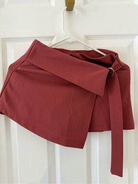 SHEIN Rusty Rose High-Waist Mini Skirt